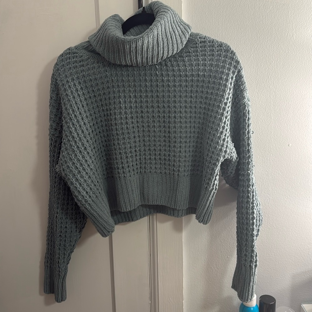Garage Turtleneck Cropped Sweater